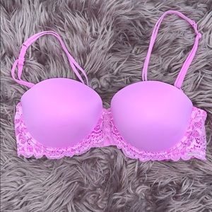 PINK lace multi-way push-up bra